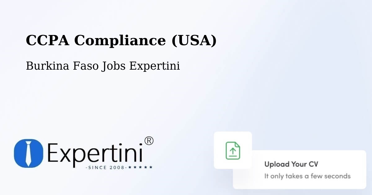 CCPA Privacy Rights & Compliance Notice – Burkina Faso - Burkina Faso Jobs Expertini